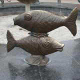 Памятник рыбам в Солигорске. Минская обл., Белоруссия