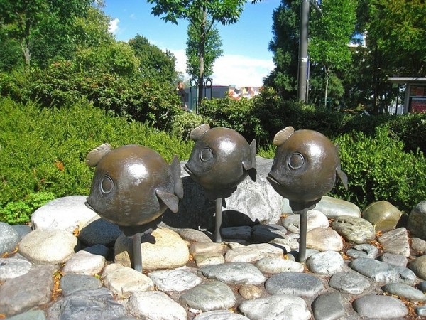 Памятник рыбам в Сиэтле, Вашингтон, США