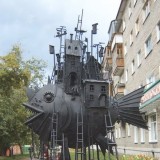 Памятник чудо-юдо-рыба-кит  в Омске, Россия