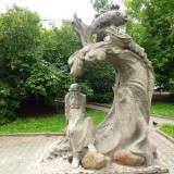 Памятник Золотой рыбке в  Москве, Россия