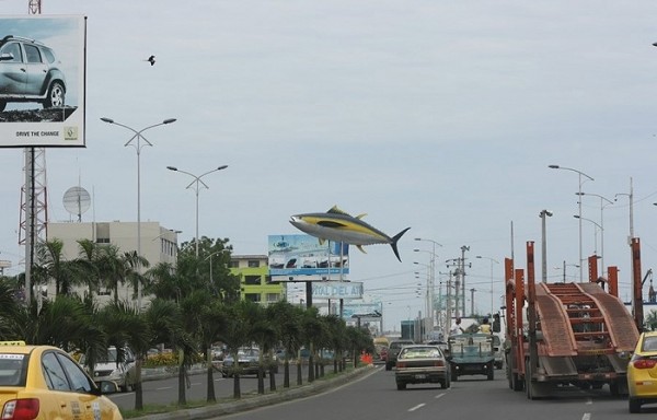 Памятник рыбе в Сан-Пабло-де-Манта (Эквадор)