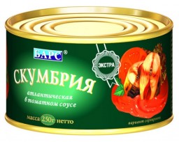 Скумбрия атлантическая в томатном соусе "Экстра". Барс. Отзывы